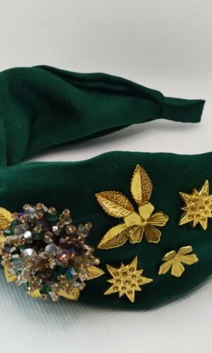 Diadema Tocado Nudo Verde