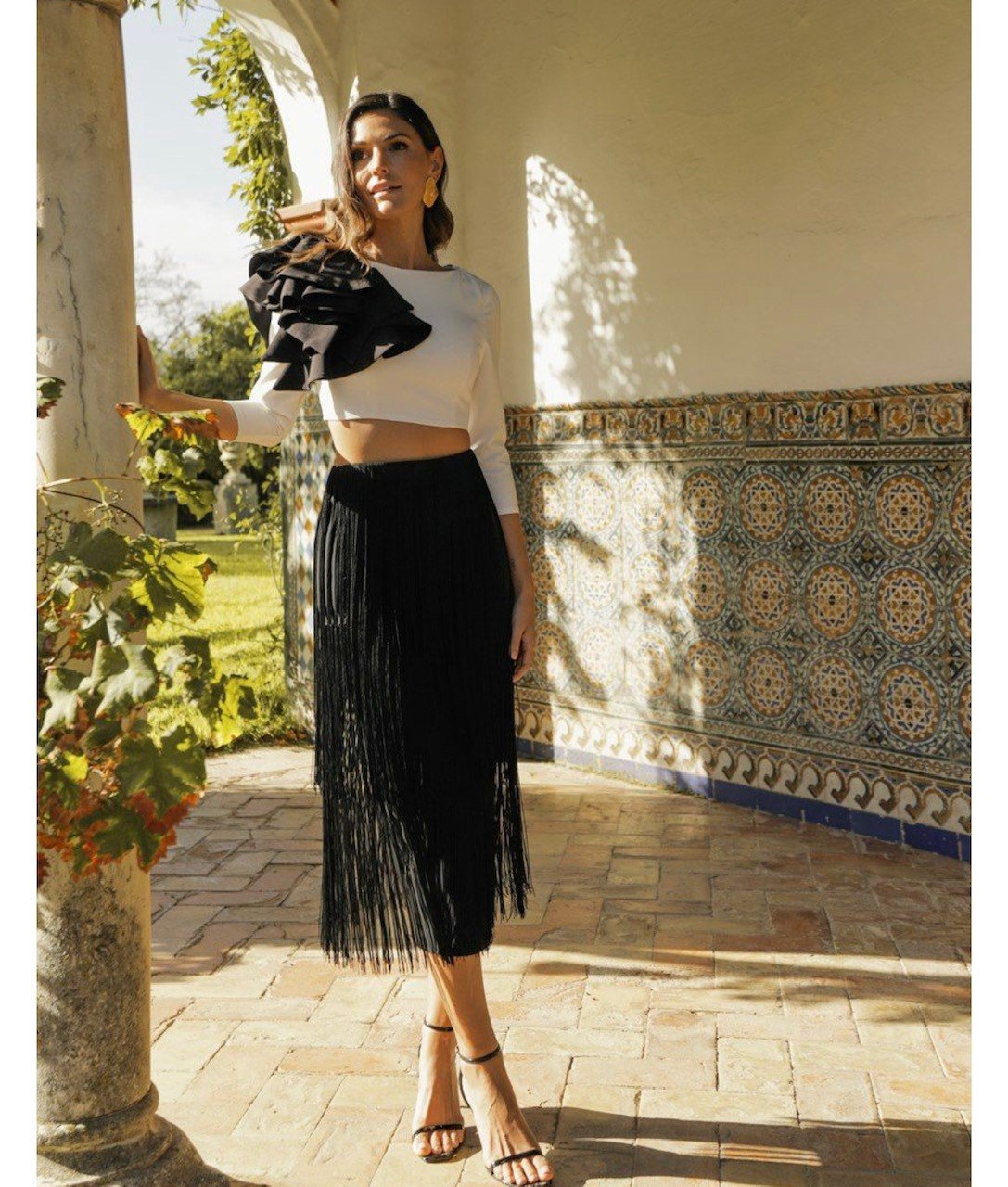 Conjunto Falda Flecos